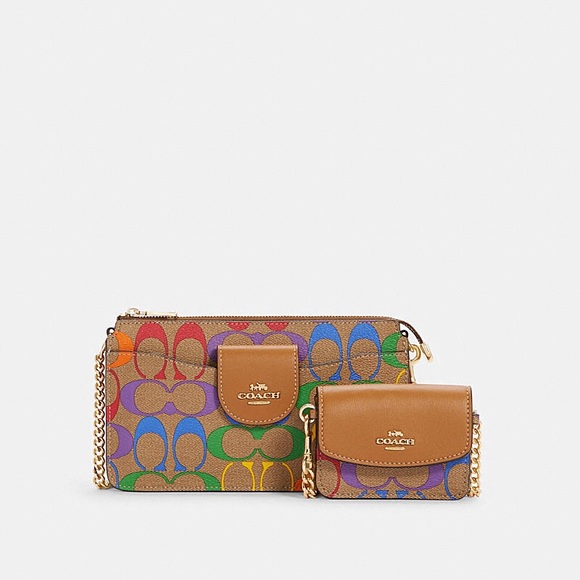 Coach Pride Poppy Crossbody in Rainbow Signature - Picture 5 of 10